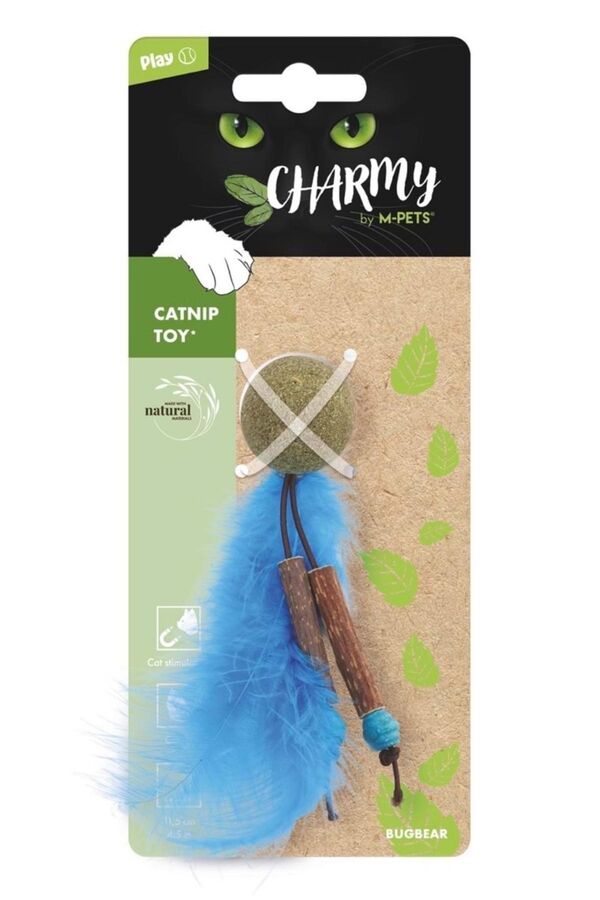 M-Pets Charmy Bugbear Kedi Otlu Kedi Oyuncağı Mavi