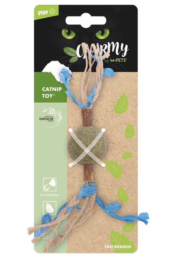 M-Pets Charmy Brancy Kedi Otlu Kedi Oyuncağı Mavi