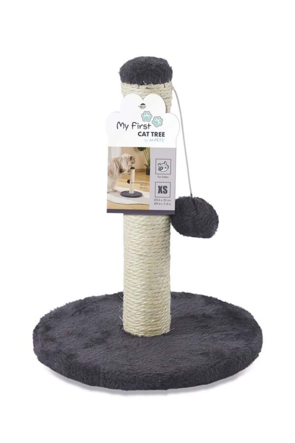 M-Pets My First Ponponlu Kedi Tırmalama Tahtası Koyu Gri