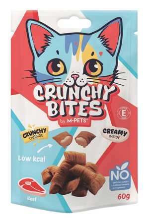 M-PETS - M-Pets Crunchy Bites Biftekli Kedi Ödülü 60gr