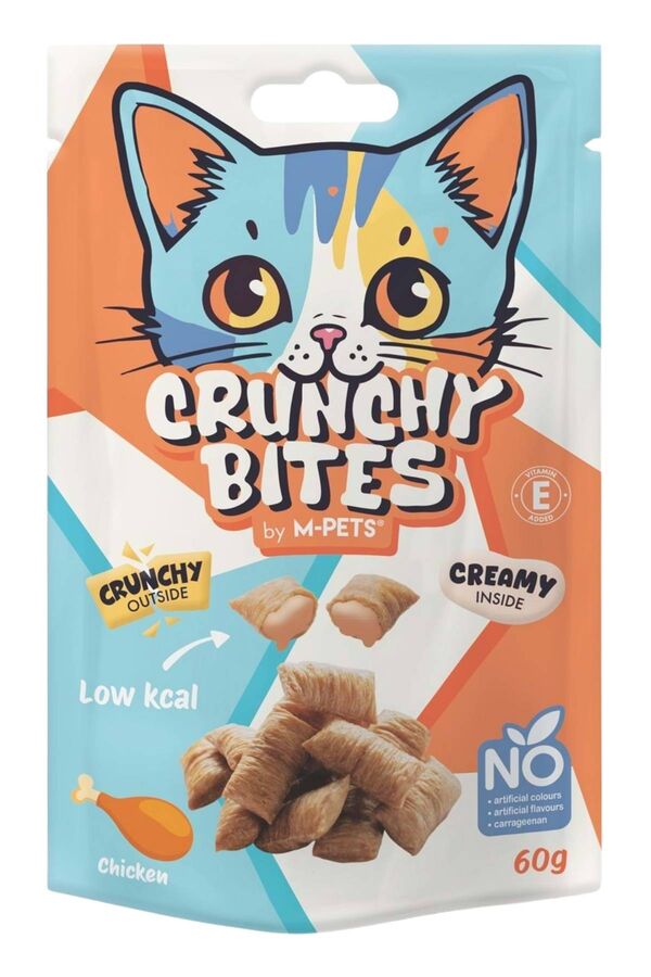 M-Pets Crunchy Bites Tavuklu Kedi Ödülü 60gr