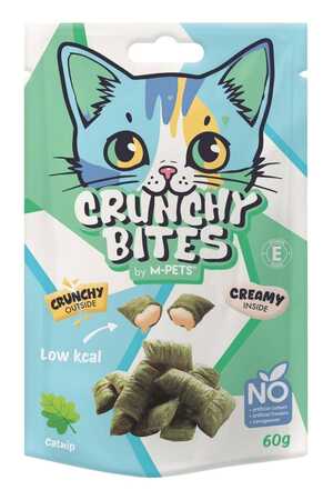 M-PETS - M-Pets Crunchy Bites Kedi Otlu Kedi Ödülü 60gr