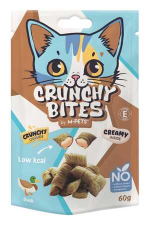 M-PETS - M-Pets Crunchy Bites Ördekli Kedi Ödülü 60gr