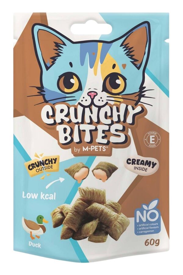 M-Pets Crunchy Bites Ördekli Kedi Ödülü 60gr