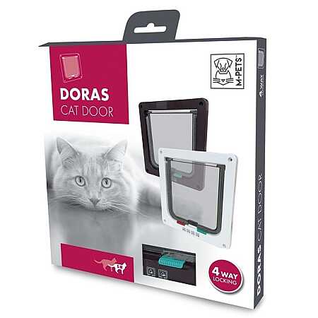 M-Pets Doras Dört Yollu Kedi Kapısı Kahverengi 197mmx190mm