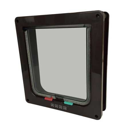 M-PETS - M-Pets Doras Dört Yollu Kedi Kapısı Kahverengi 250x233mm