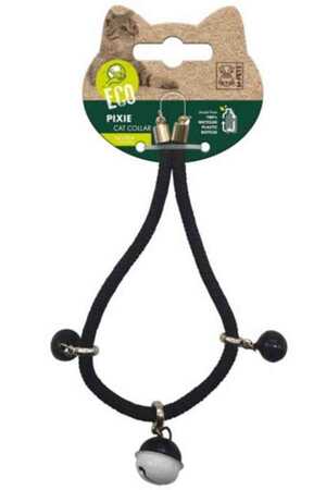 M-PETS - M-Pets Pixie Zilli Kedi Boyun Tasması Siyah