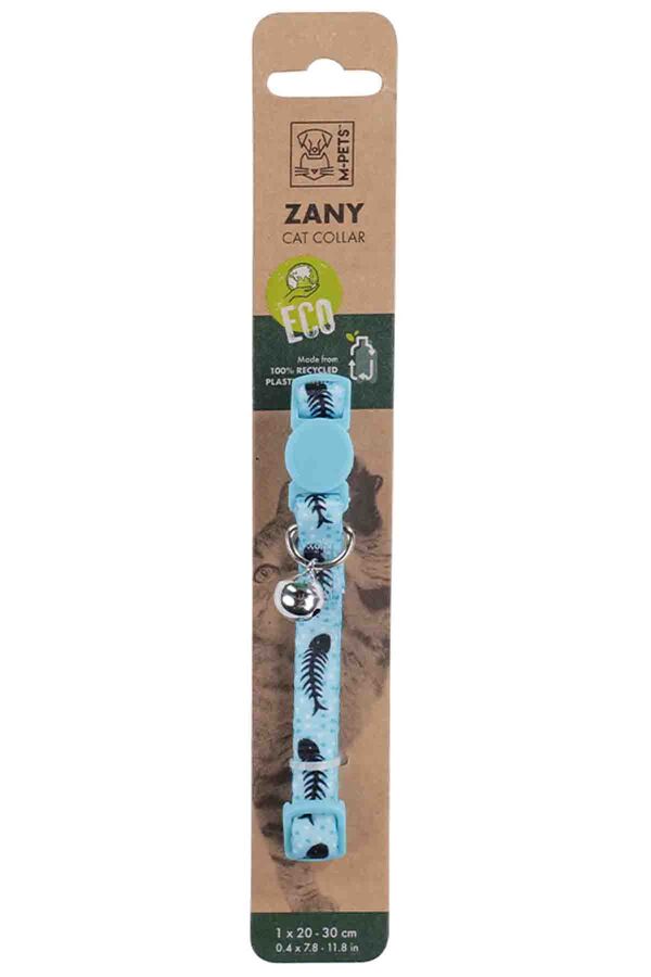 M-Pets Zany Zilli Kedi Boyun Tasması Siyah/Mavi M-Pets Zany Zilli Kedi Boyun Tasması Siyah/Mavi