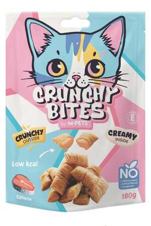 M-PETS - M-Pets Crunchy Bites Somonlu Kedi Ödülü 180gr