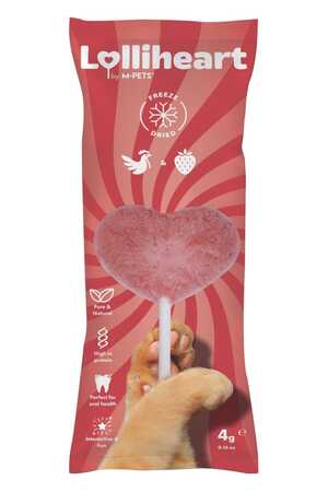 M-PETS - M-Pets Lolliheart Tavuklu ve Çilekli Kedi Ödülü 4gr