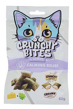 M-Pets Crunchy Bites Sakinleştirici Etkili Peynirli ve Kedi Otlu Kedi Ödülü 60gr