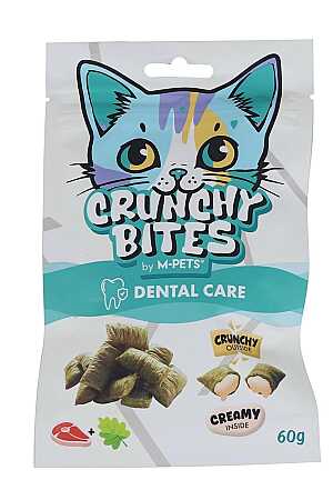 M-Pets Crunchy Bites Ağız ve Diş Sağlığı İçin Biftekli ve Kedi Otlu Kedi Ödülü 60gr
