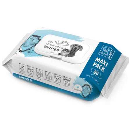 M-PETS - M-Pets Antibacterial Kedi/Köpekler İçin Temizleme Mendili 80li M-PETS - M-Pets Antibacterial Kedi/Köpekler İçin Temizleme Mendili 80li