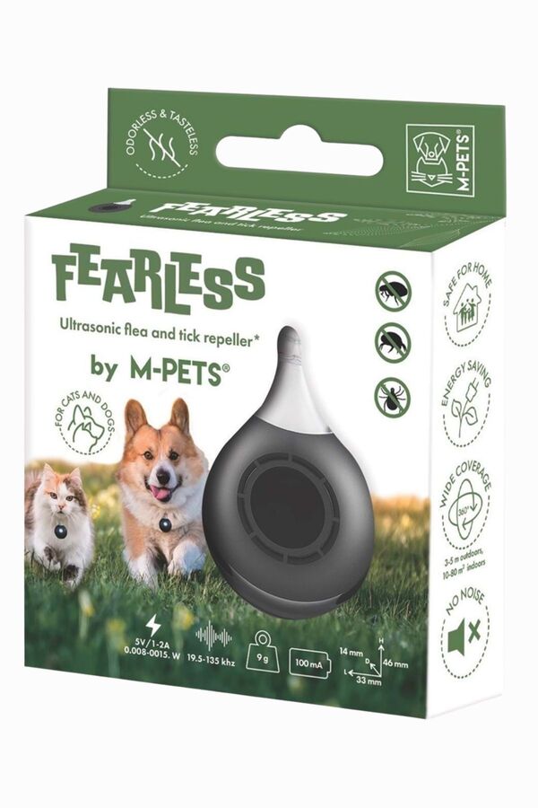 M-Pets Fearless Ultrasonik Pire ve Kene Kovucu Siyah