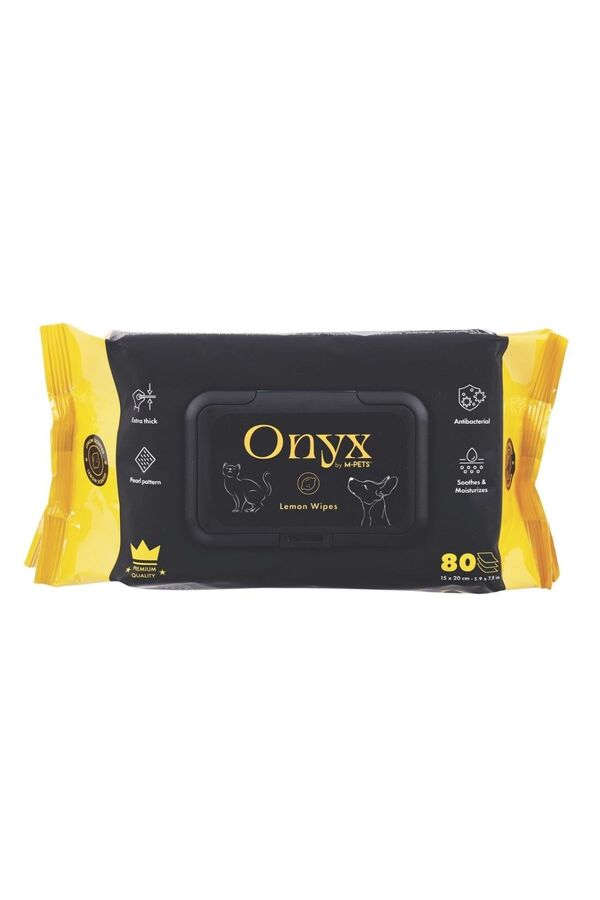 M-Pets Onyx Limon Kokulu Kedi ve Köpekler İçin Temizleme Mendili 80li