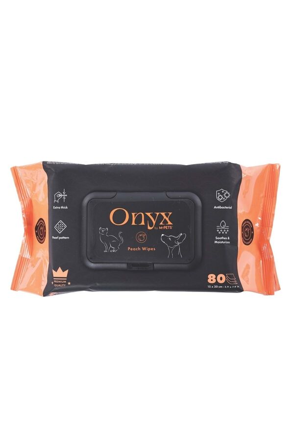 M-Pets Onyx Şeftali Kokulu Kedi ve Köpekler İçin Temizleme Mendili 80li