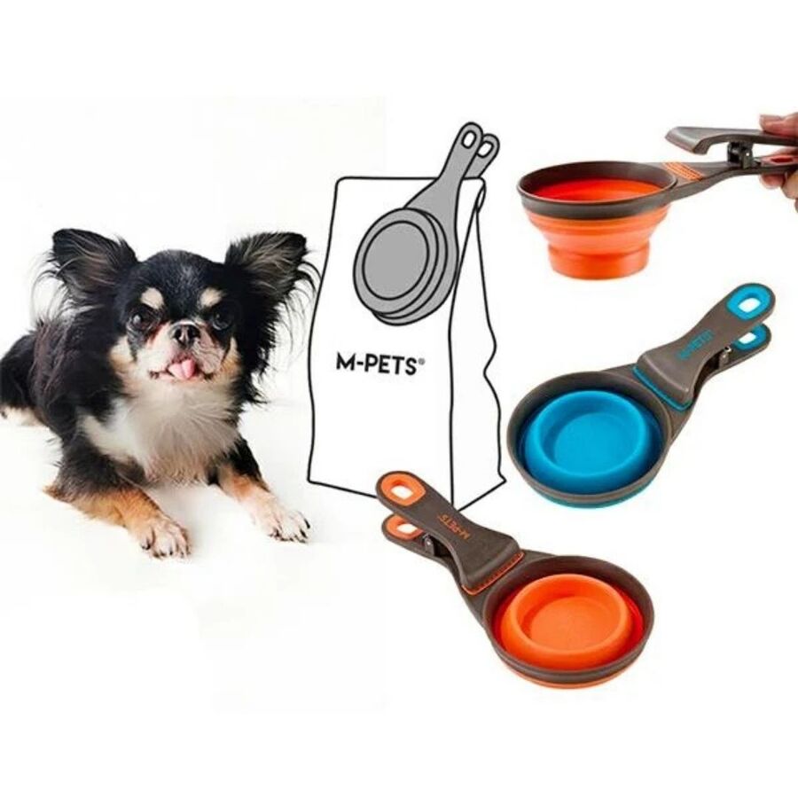 M-Pets Cuizi 3in1 Fonksiyonel Mama Ölçü Kabı 237ml Turuncu 