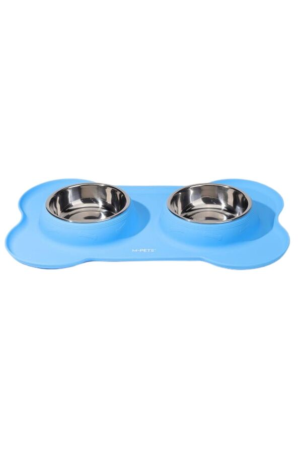 M-Pets Duet Silicone Mat Mama Kabı Blue 2x200ml