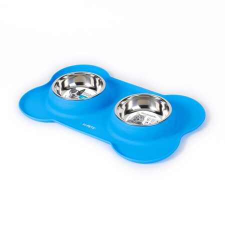 M-PETS - M-Pets Duet Silicone Mat Mama Kabı Blue 2x400ml