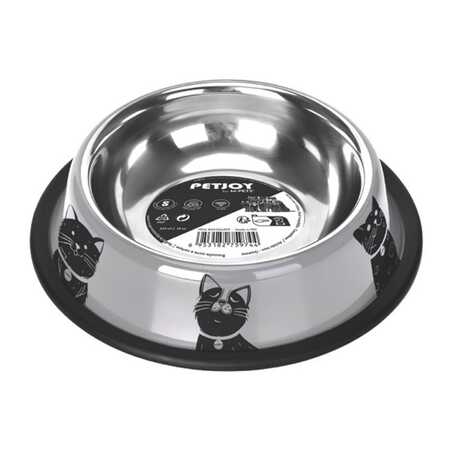 M-PETS - M-Pets Petjoy Cat Family Çelik Mama Kabı 355ml (S)
