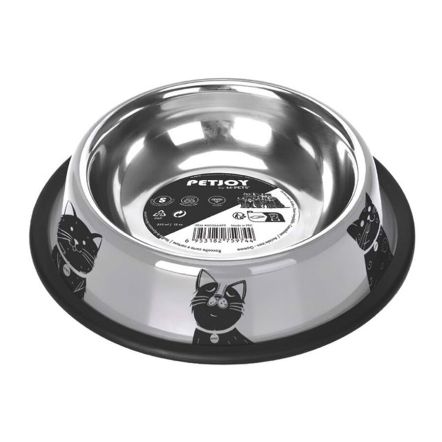 M-Pets Petjoy Cat Family Çelik Mama Kabı 355ml (S)