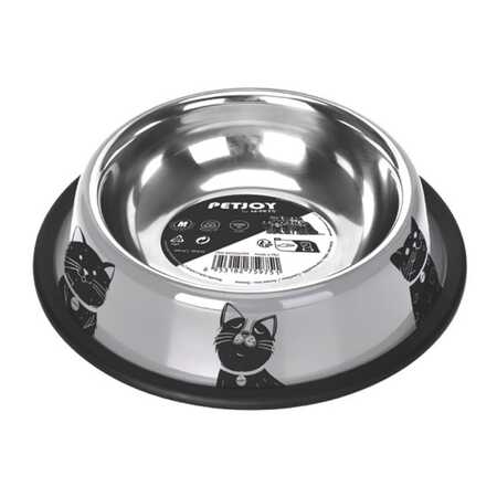 M-PETS - M-Pets Petjoy Cat Family Çelik Mama Kabı 610ml (M)