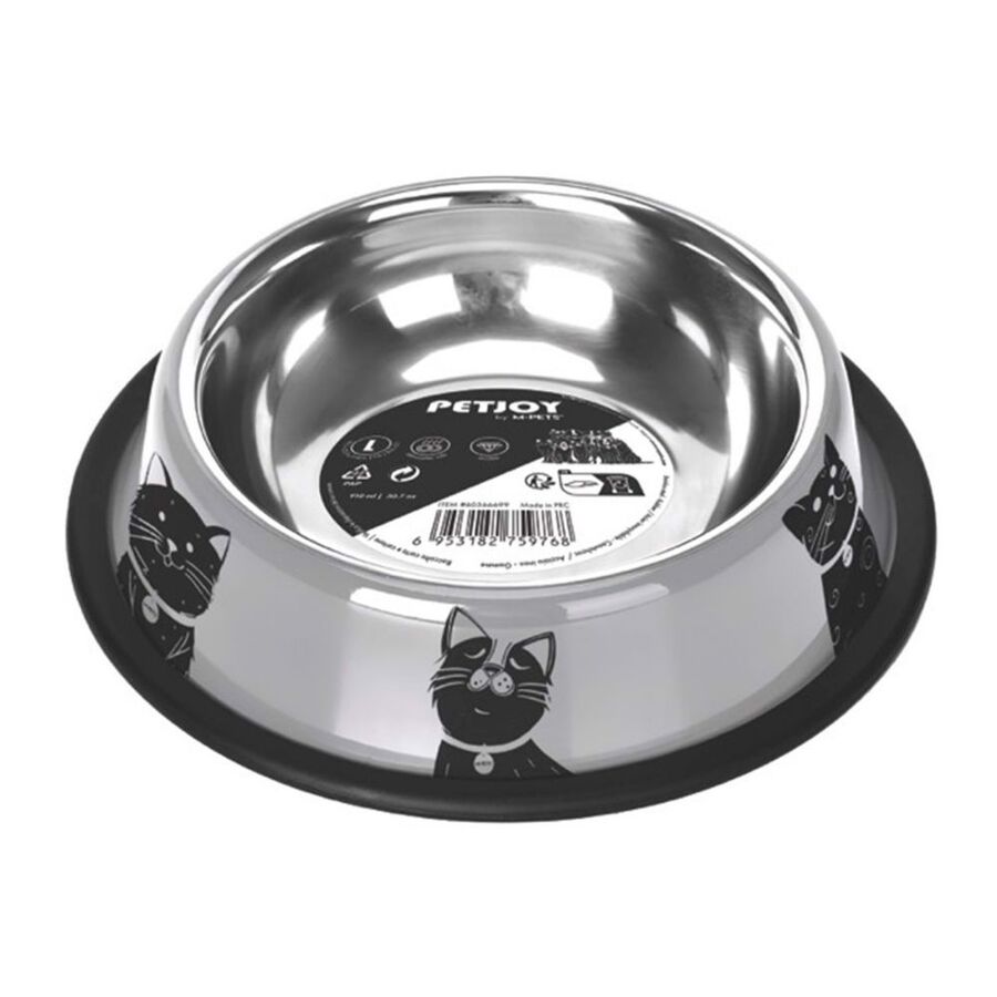 M-Pets Petjoy Cat Family Çelik Mama Kabı 910ml (L)