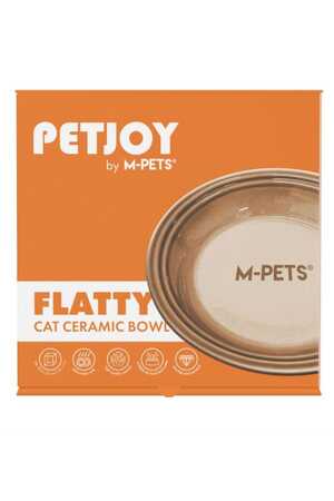 M-PETS - M-Pets Petjoy Flatty Seramik Mama Kabı Brown 250ml