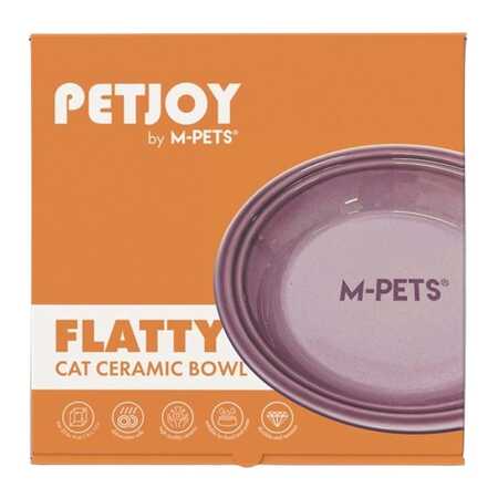 M-Pets Petjoy Flatty Seramik Mama Kabı Pembe 500ml - Thumbnail (2)