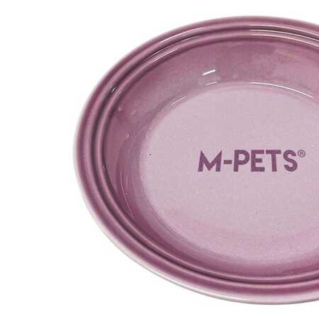 M-Pets Petjoy Flatty Seramik Mama Kabı Pembe 500ml - Thumbnail (1)