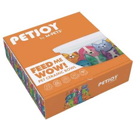 M-Pets Petjoy Feed Me Bowl Seramik Mama Kabı 300ml - Thumbnail (2)