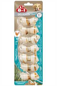 8in1 Delights Pro Dental Köpekler için Tavuklu Ağız Bakım Kemiği (XS) 7 Adet