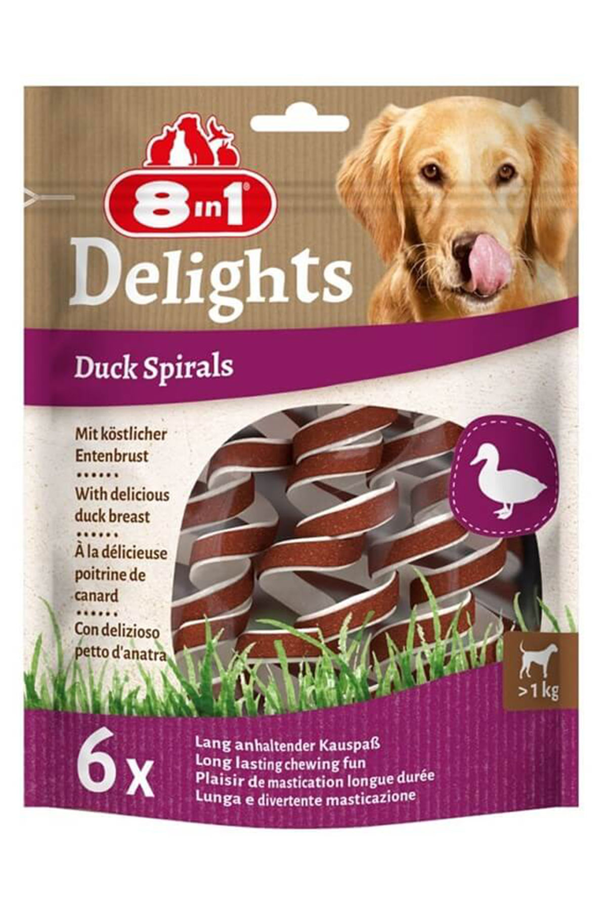 8in1 Delights Duck Spirals Ördekli Burgu Köpek Ödülü 6lı 8in1 Delights Duck Spirals Ördekli Burgu Köpek Ödülü 6lı