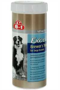 8 IN 1 - 8in1 Excel Brewers Yeast Büyük Irk Köpeklerin Deri ve Tüy Sağlığı için Tablet 80 Adet 8 IN 1 - 8in1 Excel Brewers Yeast Büyük Irk Köpeklerin Deri ve Tüy Sağlığı için Tablet 80 Adet