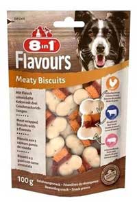 8 IN 1 - 8in1 Flavours Meaty Biscuits Kıtır Köpek Ödülü 100gr 8 IN 1 - 8in1 Flavours Meaty Biscuits Kıtır Köpek Ödülü 100gr
