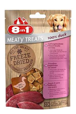 8 IN 1 - 8in1 Meaty Treats Ördekli Kurutulmuş Tahılsız Köpek Ödül Maması 50gr 8 IN 1 - 8in1 Meaty Treats Ördekli Kurutulmuş Tahılsız Köpek Ödül Maması 50gr