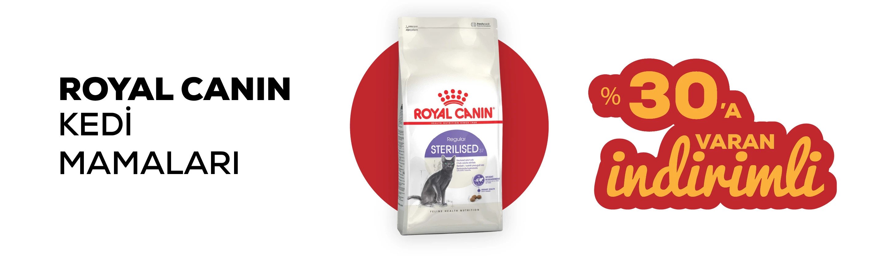 Royal Canin kedi mamaları %30 indirimli