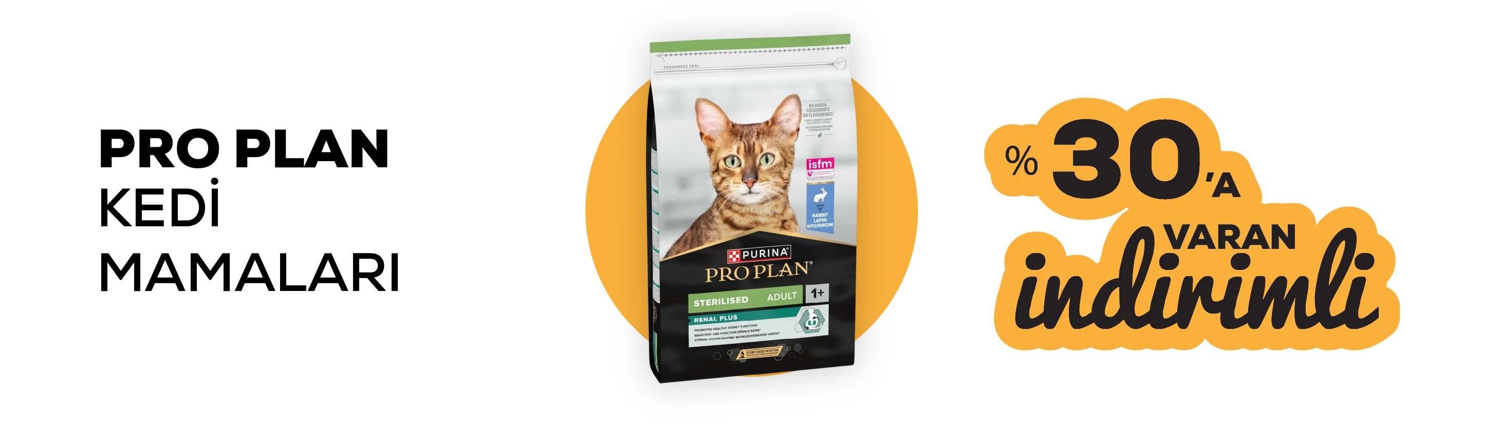 Pro Plan kedi mamaları %30 indirimli