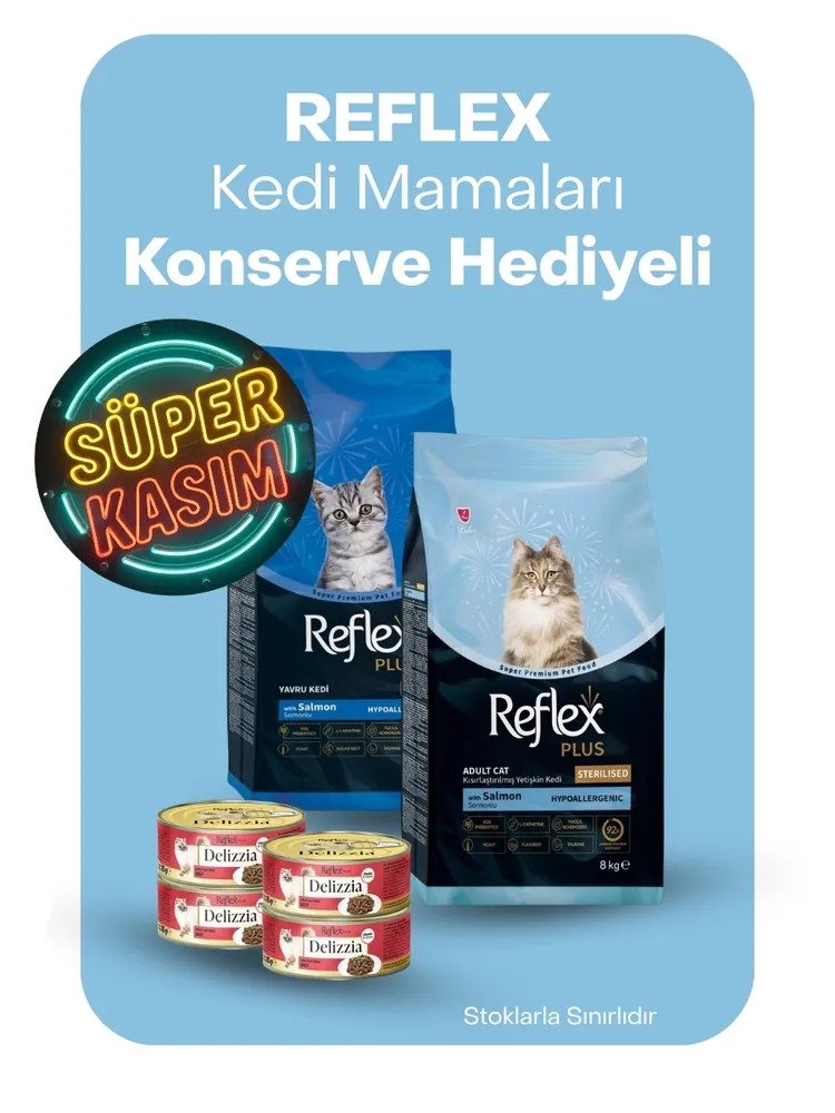 Reflex kedi mamaları konserve hediyeli