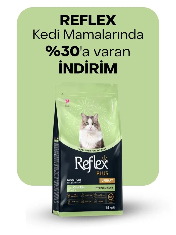 Reflex kedi mamaları %30 indirimli