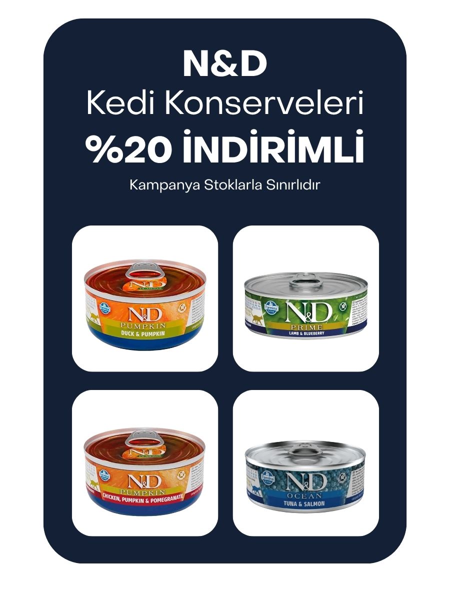 N&D kedi konserveleri %20 indirimli
