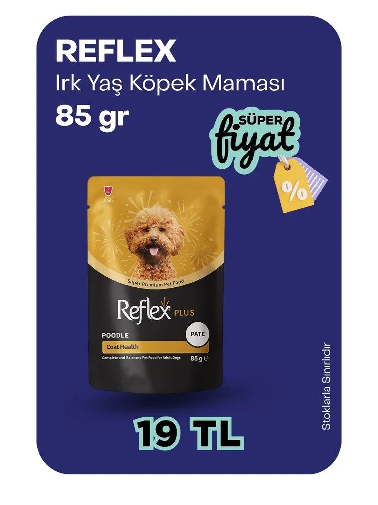 Reflex yaş köpek maması süper fiyat