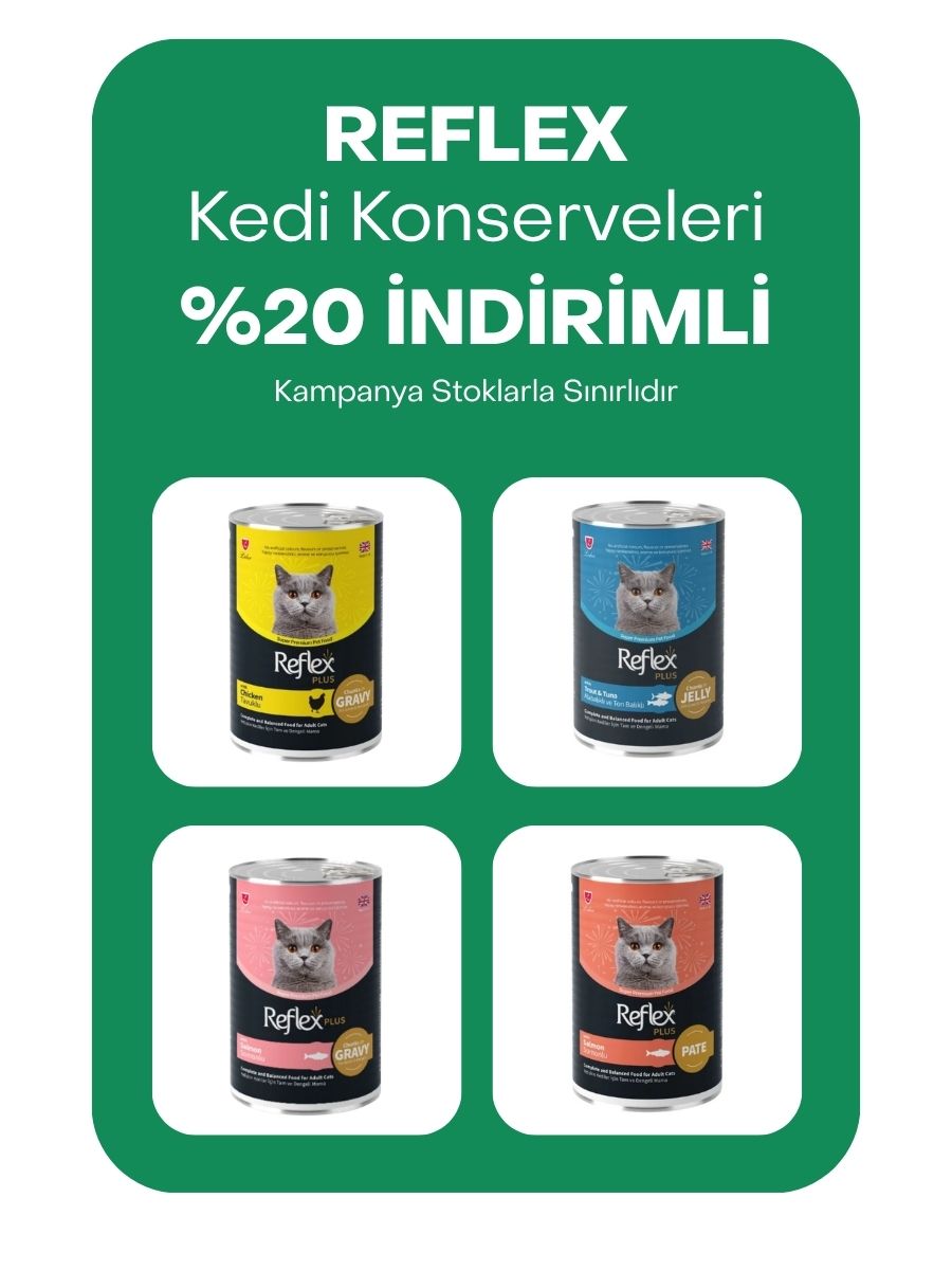Reflex kedi konservelerinde %20 indirim