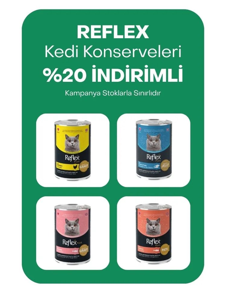 Reflex kedi konservelerinde %20 indirim