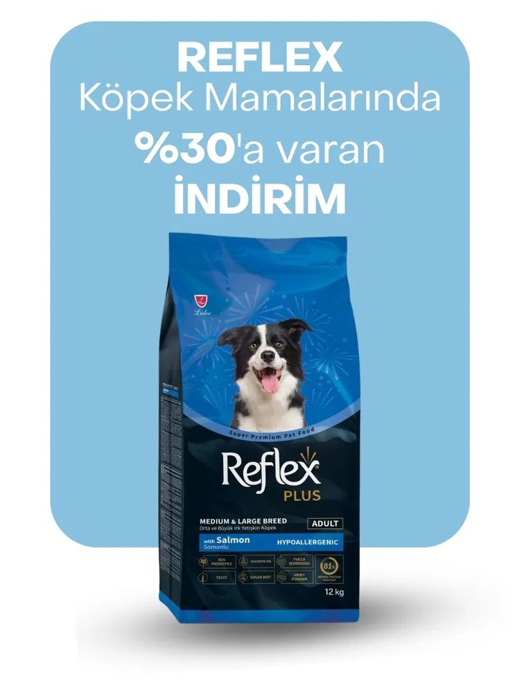 Reflex köpek mamaları %30 indirimli
