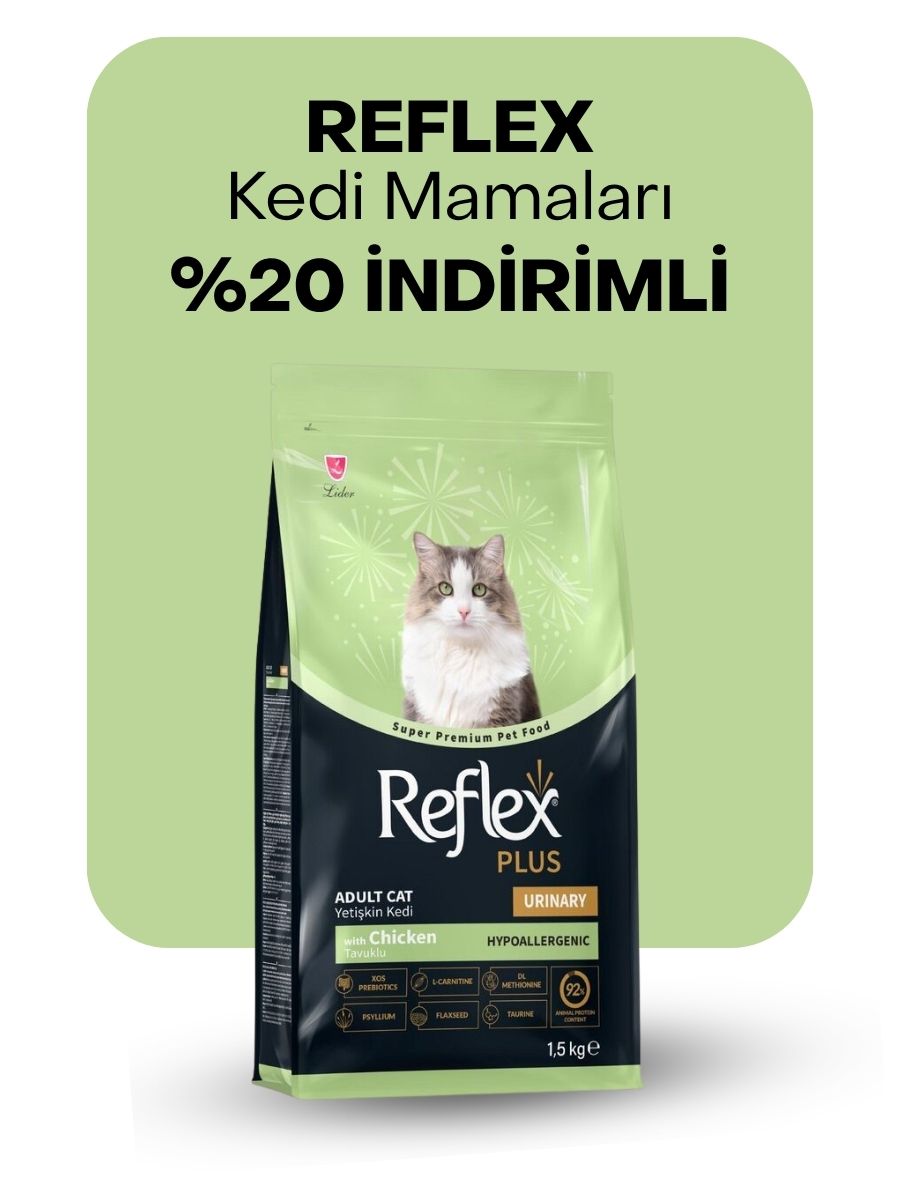 Reflex kedi mamaları %20 indirimli