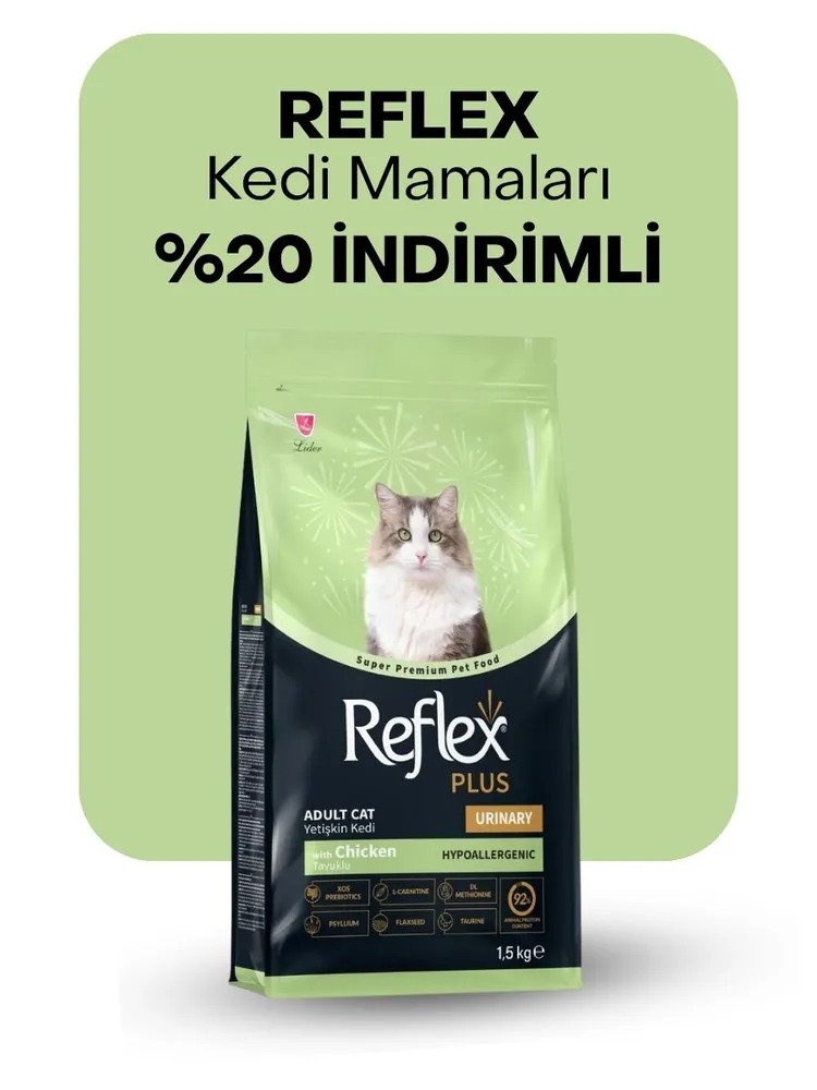 Reflex kedi mamaları %20 indirimli