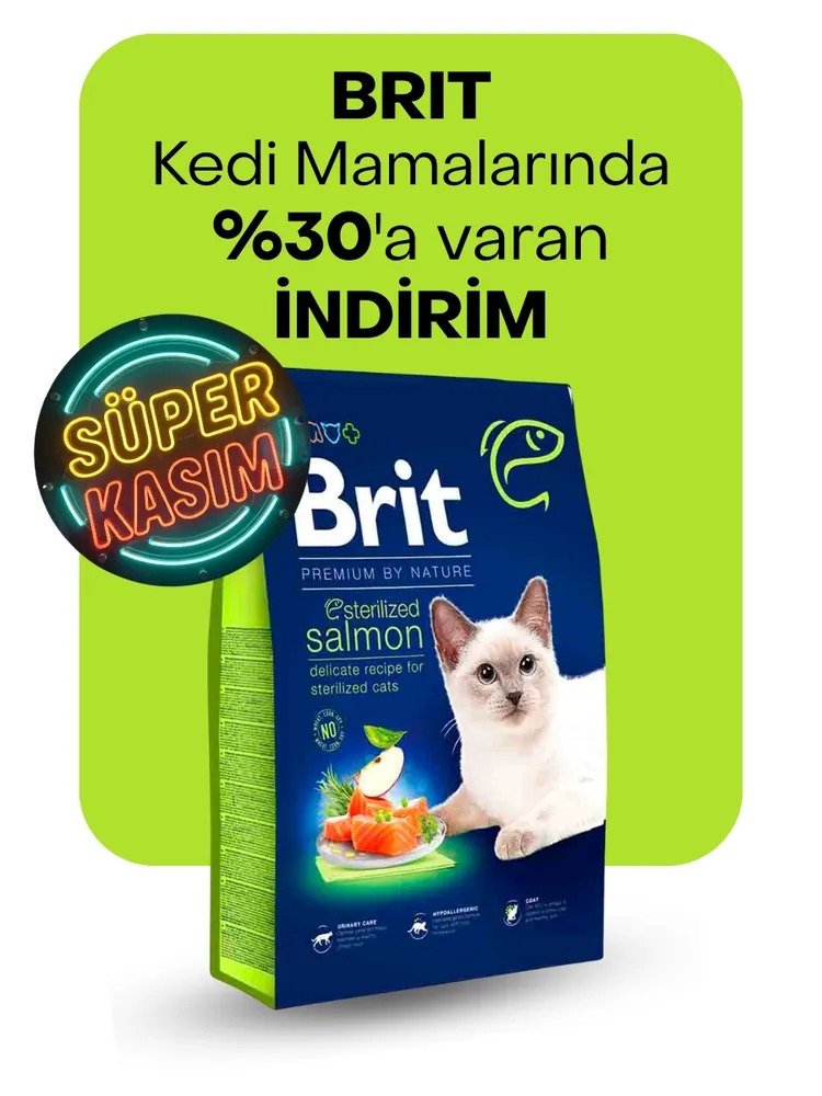 Brit kedi mamaları %30 indirimli