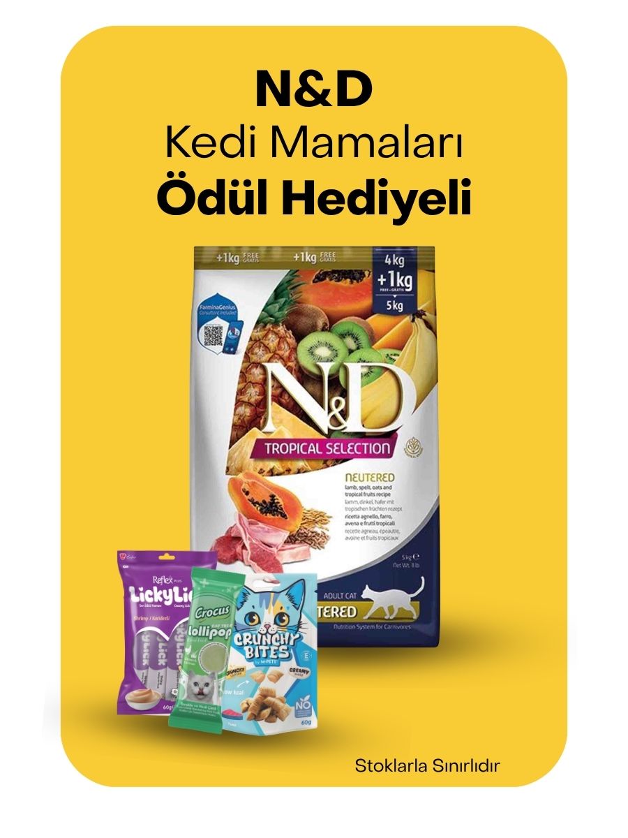 N&D kedi mamaları ödül hediyeli