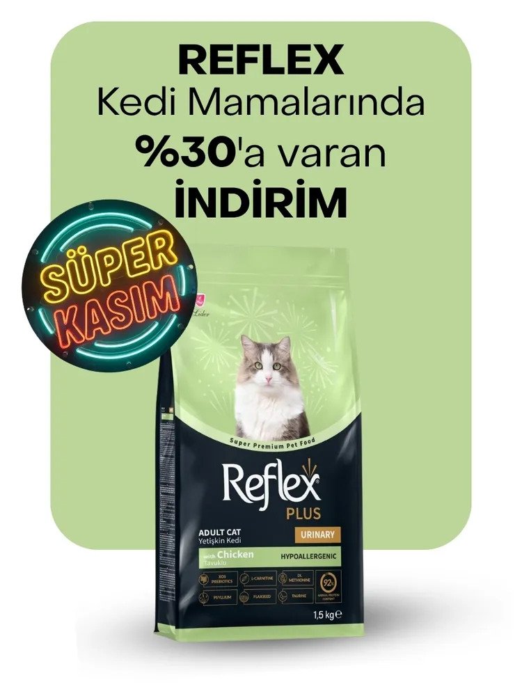 Reflex kedi mamaları %30 indirimli